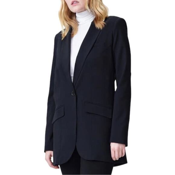 Universal Standard Rio Stretch Wool Formal Blazer Jacket Suit in Black XS 10-12 - Picture 16 of 16
